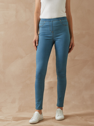 Tregging en denim - Daxon - Denim stone