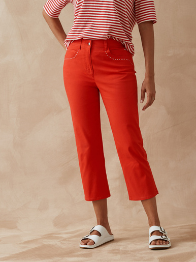 Pantacourt 5 poches - Daxon - Rouge