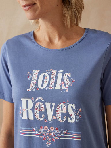 Tee-shirt de pyjama manches courtes