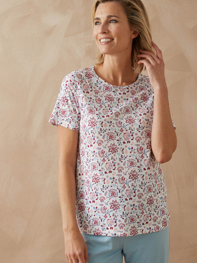 Tee-shirt de pyjama manches courtes - Daxon - Imp. fond blanc