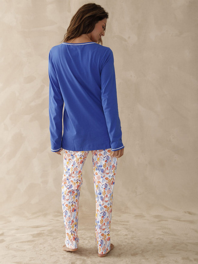 Pyjama Court D'été Imprimé Perroquet Avec Strass - Taille 38-40, Coton, Orange/rose, Neuf Avec étiquettes