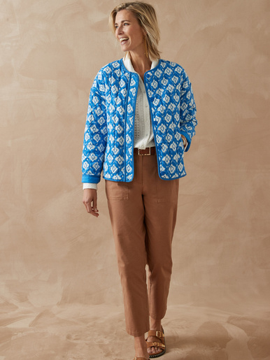 Veste matelassée - Daxon - Imprimé bleu