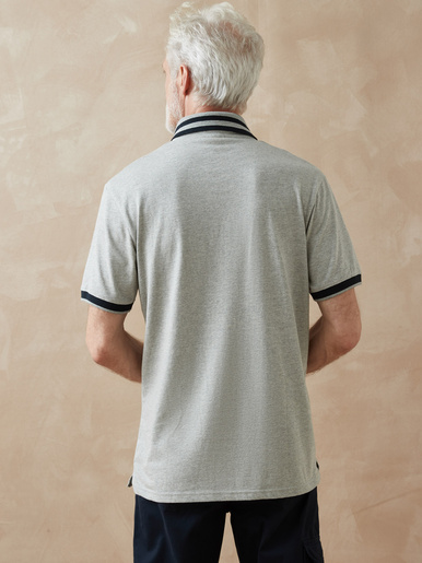 Polo en maille chinée