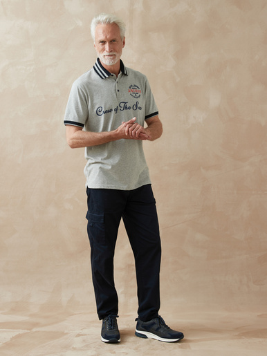 Polo en maille chinée