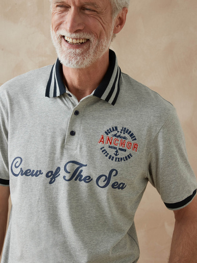 Polo en maille chinée