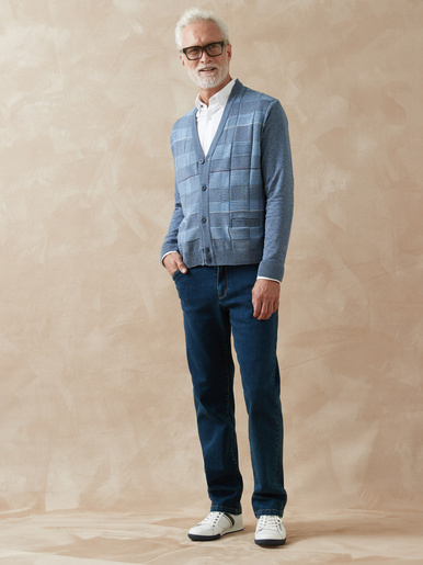 Gilet V jacquard