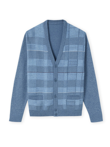 Gilet V jacquard