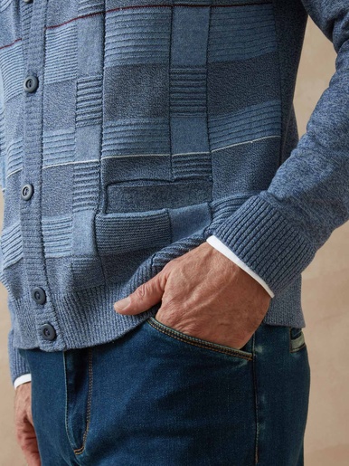Gilet V jacquard