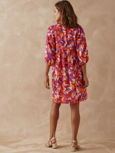 Robe encolure tunisienne volantée