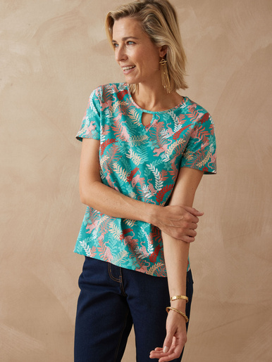 Tee-shirt encolure fantaisie