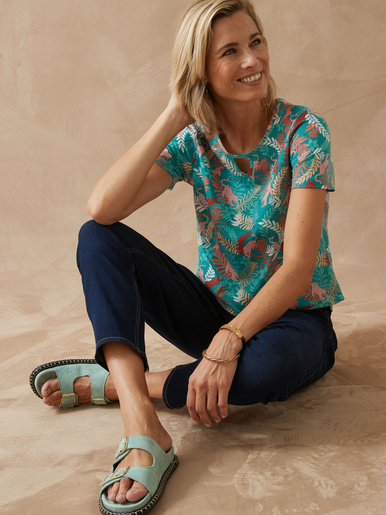 Tee-shirt encolure fantaisie