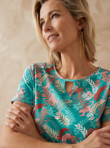 Tee-shirt encolure fantaisie