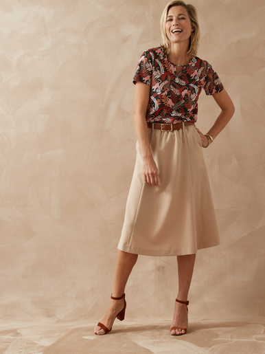 Tee-shirt encolure fantaisie