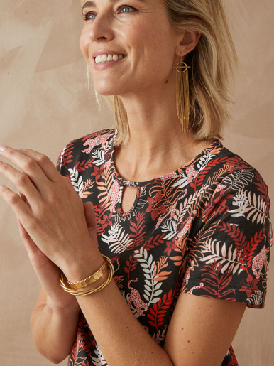 Tee-shirt encolure fantaisie