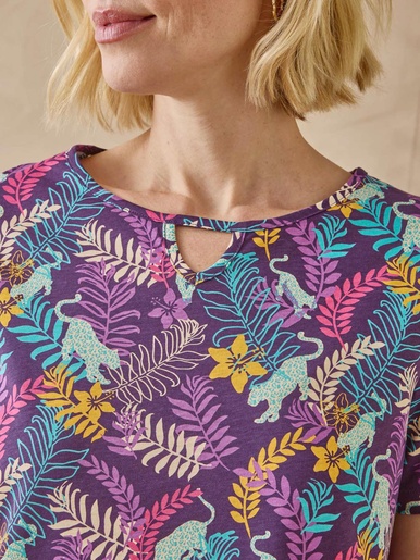 Tee-shirt encolure fantaisie