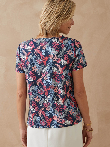 Tee-shirt encolure fantaisie