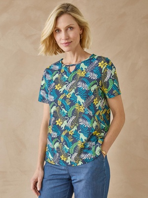 Tee-shirt encolure fantaisie