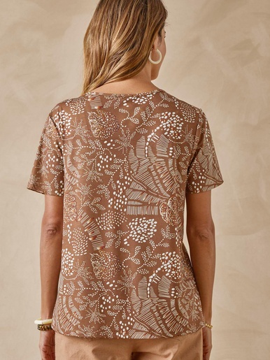 Tee-shirt encolure fantaisie