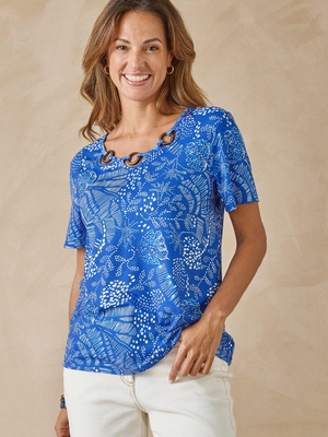 Tee-shirt encolure fantaisie