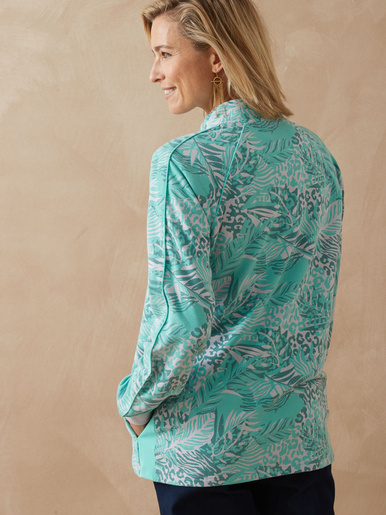 Veste détente zippée - Daxon - Imprimé aqua