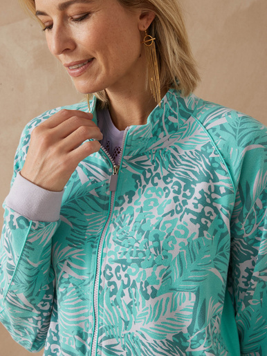 Veste détente zippée - Daxon - Imprimé aqua