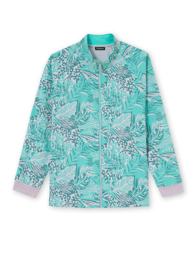 Veste détente zippée - Daxon - Imprimé aqua