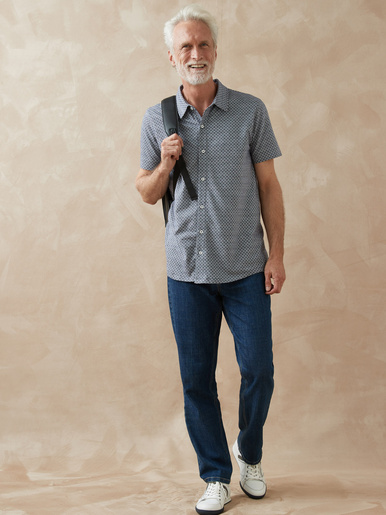 Chemise en maille jacquard