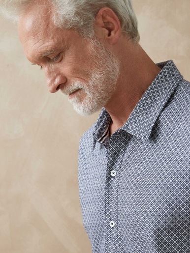 Chemise en maille jacquard
