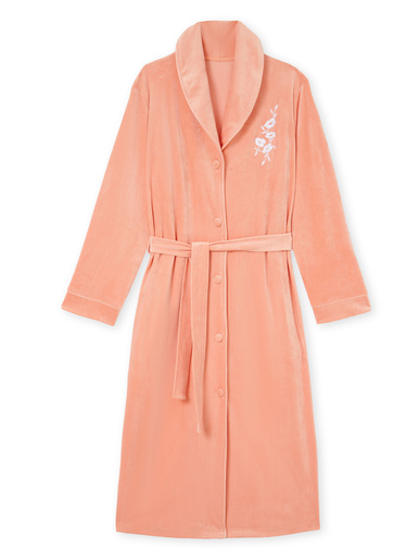 Robe de chambre boutonnée en velours