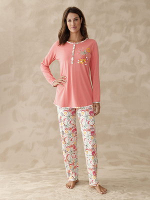 Pyjama manches longues jersey pur coton