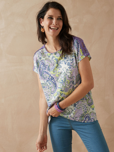 Tee-shirt en maille dévorée