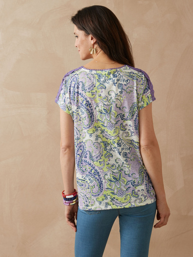 Tee-shirt en maille dévorée