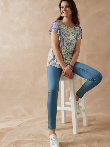Tee-shirt en maille dévorée