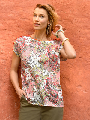 Tee-shirt en maille dévorée