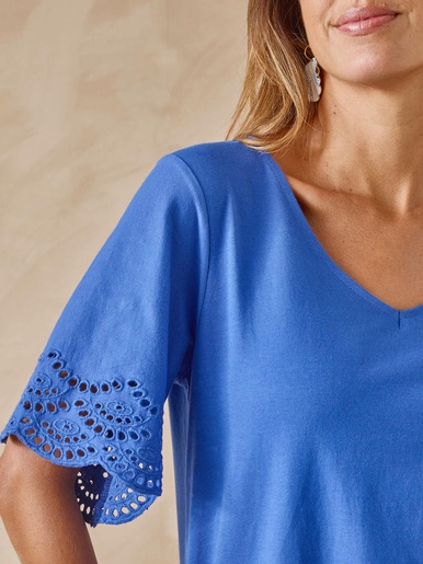 Tee-shirt manches papillon