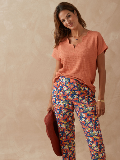 Tee-shirt encolure fantaisie