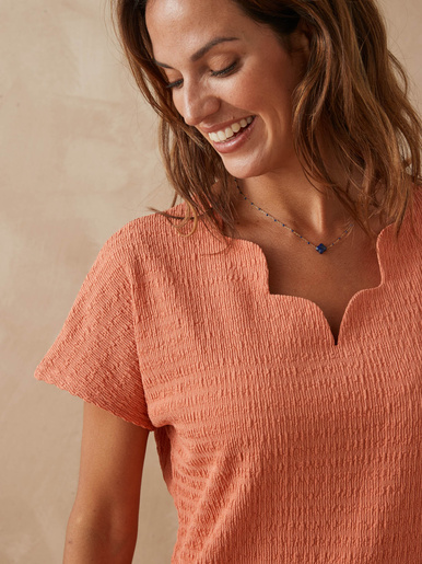 Tee-shirt encolure fantaisie