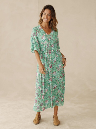 Robe longue ample imprimé