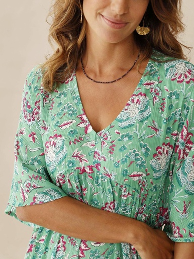 Robe longue ample imprimé