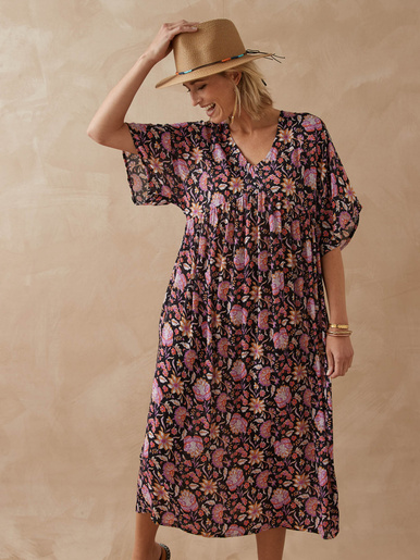 Robe longue ample imprimé