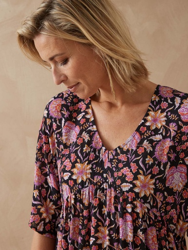 Robe longue ample imprimé