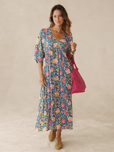 Robe longue ample imprimé