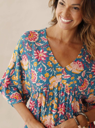 Robe longue ample imprimé