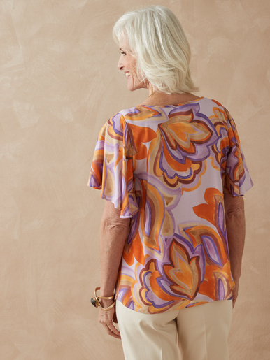 Blouse manches papillon