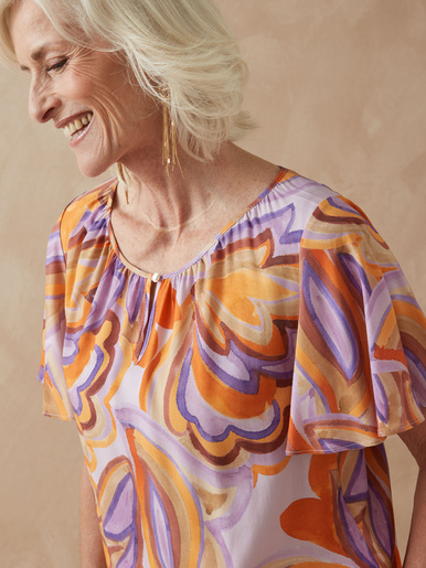 Blouse manches papillon