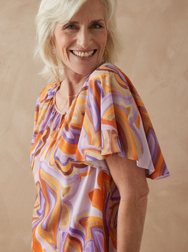 Blouse manches papillon