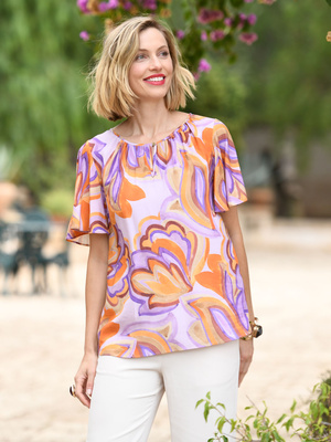 Blouse manches papillon