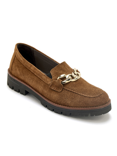 Mocassins élastiqués côtés - Pédiconfort - Marron
