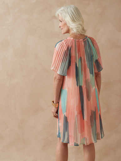 Robe ample en crêpe froissé
