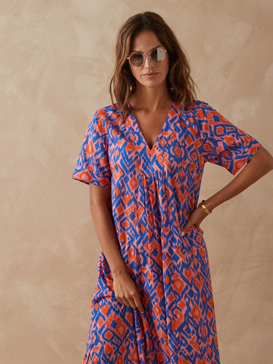 Robe longue pur coton